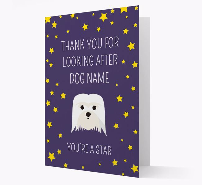 Personalised 'You're A Star' Thank You Card